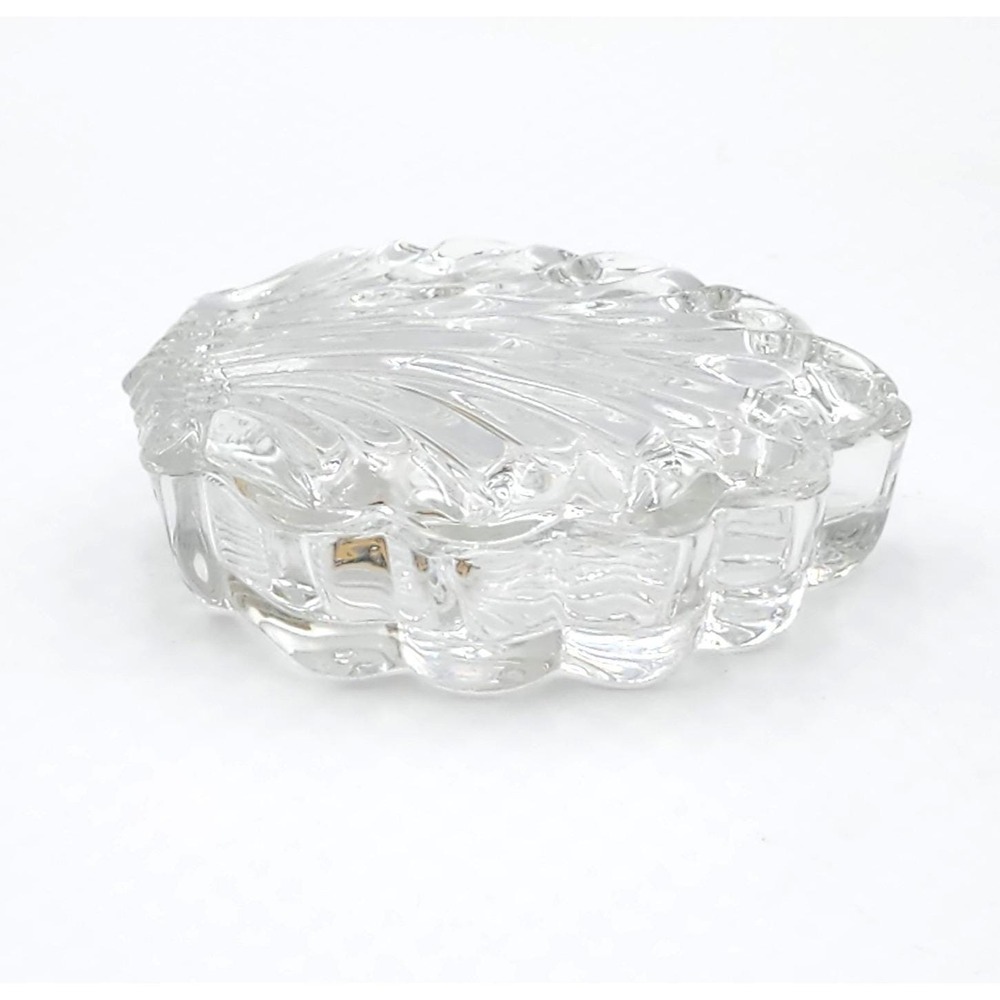 Vintage Crystal Zajecar Clamshell Trinket Box Yugoslavia 24% Lead Glass Lidded - Picture 3 of 9